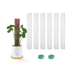 Mosspålar för klätterväxter - Plastmossa stolpe med trädgårdsbindare