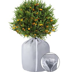 OBOSOE Växtskydd för Vinter – Frostskydd med Dragsko och Dragkedja för Utomhusväxter, Fruktträd och Krukväxter