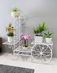 Blomsterbord blomsterstativ Vinca 57.5x18x56.5cm hvid