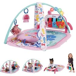 BABY EINSTEIN 4-i-1 lekmatta för flickor - Kickin' Tunes - pianoleksak, sensoriska leksaker, flerspråkig