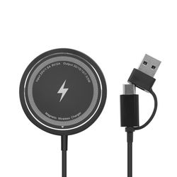 Mag-Safe trådløs oplader – magnetisk opladningsplade til iPhone 16/15/14/13/12 & AirPods Pro, maks. 15W hurtig opladning