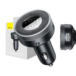 Baseus Enjoy Car Wireless MP3-lader, Bluetooth 5.0, microSD, AUX (svart)