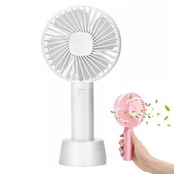 Mini kannettava tuuletin pöytäteline USB -ladattava valkoinen