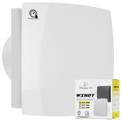 Badrumsfläkt WINDY 100 H+T WHITE