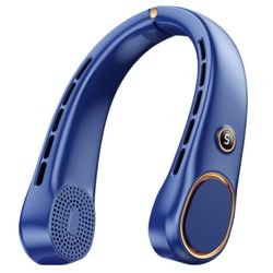 OBOSOE Halsfläkt med Uppladdningsbart Batteri - Bärbar USB-fläkt för Inomhus & Utomhus - Justerbar, Digital Display, 4-12h Körtid