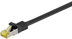 RJ45 netværkskabel S/FTP (PiMF), 500 MHz, med CAT 7 råkabel, sort, 1,5 m