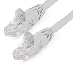 StarTech.com 15m LSZH CAT6 Ethernet-kabel, 10 Gigabit Snagless RJ45 100W PoE Network Patch-sladd med dragavlastning, CAT 6 10GbE UTP, Grå, Individuell