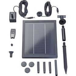 Pontec 43324 PondoSolar 250 Control Solcells-pumpset med belysning, med batterilagring
