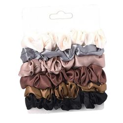 6-pack crunchies hårstr) beige brun svart
