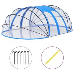 vidaXL poolkuppel 620x410x205 cm oval