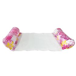 Vattenhängmatta Badmadrass Uppblåsbar Pooldäckstol med Nät 130x70cm