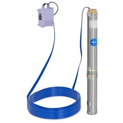 hillvert - Djupvattenpump - 95 mm / 3,75'' - 10 800 l/h - 1100 W - 20 m kabel / 54 m uppfordringshöjd - Rostfritt stål