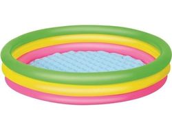 Bestway Round Barnebasseng - Grønn, Gul, Rosa - 152x30 cm 211 L