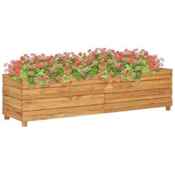 vidaXL Høybed 150x40x38 cm resirkulert teak og stål