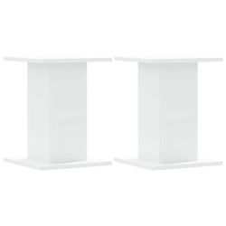 vidaXL Plantestativ 2 stk hvit 30x30x40 cm konstruert tre