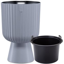 Keli Mika 40 rund blomkruka på ben | Platinum