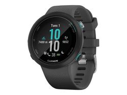 Garmin Swim 2 - 42 mm - slate - sportsur med bånd - silikon - skifer - håndleddstørrelse: 129-197 mm - display 1.04" - Bluetooth, ANT+ - 36 g