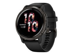 Garmin Venu 2 - 45 mm - svart - sportsur med bånd - silikon - svart - håndleddstørrelse: 135-200 mm - display 1.3" - Bluetooth, Wi-Fi, ANT+ - 49 g