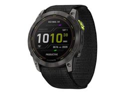 Garmin Enduro 2 - Ja sportsur med stropp - UltraFit nylon weave - svart - håndleddstørrelse: 110-220 mm - display 1.4" - 32 GB - Bluetooth, ANT+, Wi