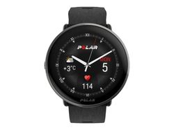 Polar Ignite 3 Titanium - Sportsur med bånd - silikon - svart - båndbredde: S/L - display 1.28" - 32 MB - Bluetooth - 36 g