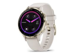 Garmin Venu 3S - 41 mm - elfenben - smartklokke med bånd - silikon - håndleddstørrelse: 110-175 mm - display 1.2" - 8 GB - Bluetooth, ANT+, Wi-Fi - 4