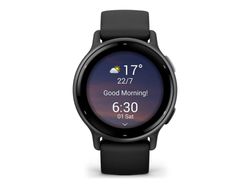 Garmin vívoactive 5 - Svart - smartklokke med bånd - silikon - håndleddstørrelse: 125-190 mm - display 1.2" - 4 GB - Bluetooth, ANT+, Wi-Fi - 26 g