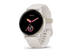 Garmin vívoactive 5 - Elfenben - smartklokke med bånd - silikon - håndleddstørrelse: 125-190 mm - display 1.2" - 4 GB - Bluetooth, ANT+, Wi-Fi - 26 g