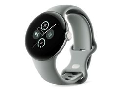 Google Pixel Watch 2 - Sjampagnegull-aluminium - smartklokke med aktivt bånd - fluorelastomer - hassel - båndbredde: S/L - 32 GB - Bluetooth, Wi-Fi,