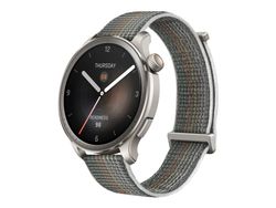 Amazfit Balance - Aluminiumslegering - smartklokke med stropp - nylon - håndleddstørrelse: 150-210 mm - display 1.5" - Bluetooth, Wi-Fi - 35 g - soln