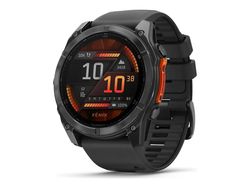 Garmin Fenix 8 - 51 mm - skifergrå - sportsur med bånd - silikon - svart - håndleddstørrelse: 127-210 mm - display 1.4" - 32 GB - Bluetooth, Wi-Fi, A