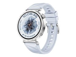 Huawei Watch GT 5 - 41 mm - rustfritt stål - smartklokke med stropp - fluorelastomer - blå - håndleddstørrelse: 120-190 mm - display 1.32" - NFC, Blu