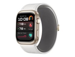 Huawei Watch D2 - Gold aluminum alloy - smartklokke med stropp - composite leather - hvit - håndleddstørrelse: 161-210 mm - display 1.82" - Bluetooth
