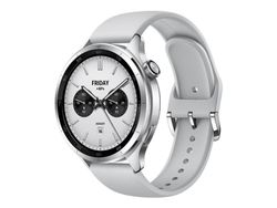 Xiaomi Watch S4 - Smart klocka med rem - fluororubber - silver - handledsstorlek: 140-210 mm - display 1.43" - Bluetooth, NFC - 44.5 g