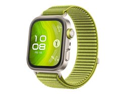 Huawei Watch Fit 4 Pro - Aluminiumlegering - smart klocka med rem - nylon - grön - handledsstorlek: 130-210 mm - display 1.82" - Bluetooth - 30.4 g