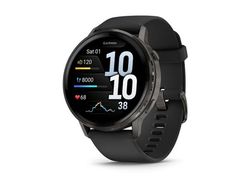 Garmin Venu 4 - 45 mm - skifer - smartklokke med bånd - silikon - svart - håndleddstørrelse: 135-200 mm - display 1.4" - 8 GB - Bluetooth, ANT+, Wi-F