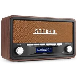Audizio Foggia retro DAB+ radio med Bluetooth - Bärbar stereoradio med larm - 50W Peak effekt