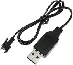 1-osainen SM-2P RC -auto paristoille 4.8V Ni-MH - lisävarusteet kauko-ohjattaville leluille USB-laturikaapeli