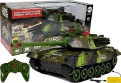 Lean Sport Stor Tank Fjernkontrollert R/C 2,4 Ghz lys Skytelyder Grønn