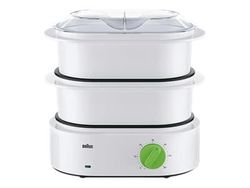 Braun Tribute Collection FS 3000 - Dampkoker - 850 W - hvit/grønn