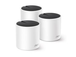 TP-Link DECO X55 (3-Pack), Hvit, Innvendig lys, Mesh ruter, Dobbelbånd (2.4 GHz / 5 GHz), Wi-Fi 6 (802.11ax), 3000 Mbit/s
