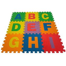 Färgglad Mjuk Pusselmatta/Lekmatta - välj mellan djurmönster eller bokstäver