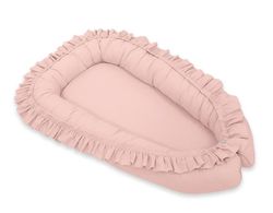 Babypuppe kravlegårdssvøb Premium med flæser MY SWEET BABY - dirty pink