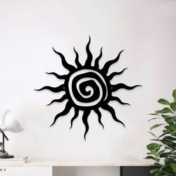 Metall Sol Väggkonst - Retro Väggdekoration - Utomhus & Inomhusdekor - Hållbar Metallskylt - Present Till Pappa & Nytt Hem