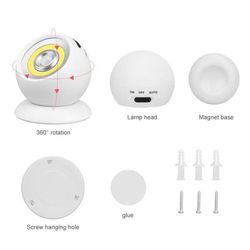 LED-lampe med bevegelsessensor Sensor Light, Batteridrevet, Hvit
