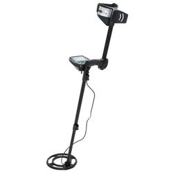 Metaldetektor med LCD-display - 24 cm søgedybde | Farve: Sort | Størrelse: Justerbart skaft