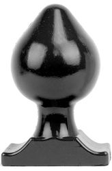 All Black Vinyl Anal Plug 22 cm