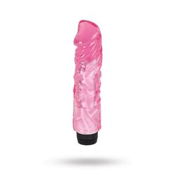 22cm Thick Realistic Vibrating Dong - rosa