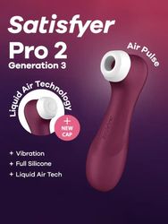 Satisfyer Pro 2 Generation 3 With Liquid Air Red Lufttrykksvibrator