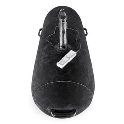 Lång uppblåsbar kudde med Easy Ride vibrerande dildo Vaginal eller anal dildo för män eller kvinnor Svart