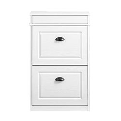 SoBuy Skoskab med 2 klapdøre – 54x24x82cm | Pladsbesparende | Hvid FSR78-WG